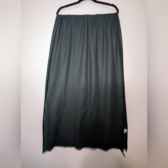 100% Cashmere Scarf Wrap Green - Picture 3 of 7